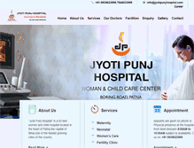 Tablet Screenshot of jyotipunjhospital.com